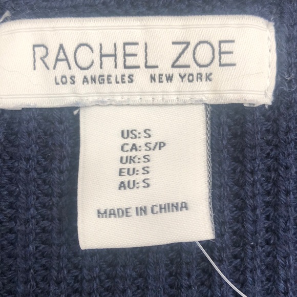 NEW Rachel Zoe Navy White Striped Knit Pullover Sweater - Picture 11 of 14